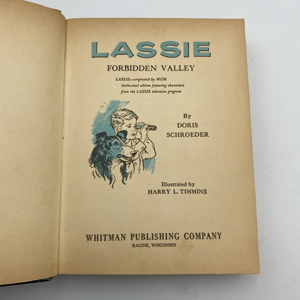 Lot of 4 Lassie Dog Vintage HC Whitman Classics Bristlecone Pine and‎ More